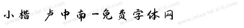 小楷 卢中南字体转换